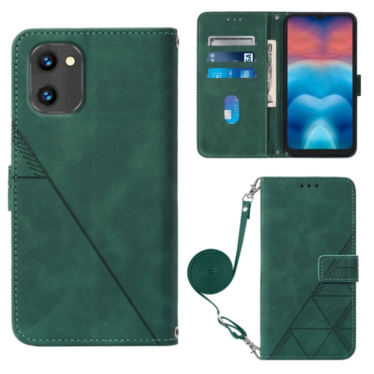 Custodia per cellulare in pelle con flip in rilievo 3D a tracolla, For UMIDIGI C1, For UMIDIGI F3 4G / F3 5G / F3 SE / F3S, For UMIDIGI G1, For UMIDIGI Power 7 Max