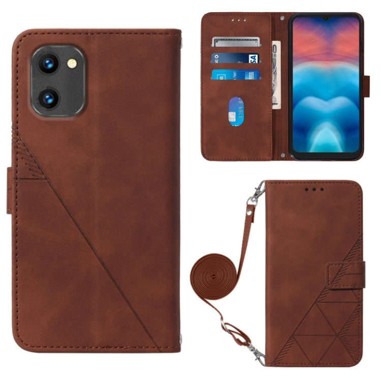 Custodia per cellulare in pelle con flip in rilievo 3D a tracolla, For UMIDIGI C1, For UMIDIGI F3 4G / F3 5G / F3 SE / F3S, For UMIDIGI G1, For UMIDIGI Power 7 Max