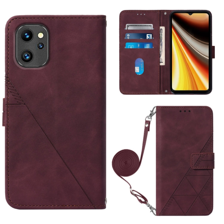 Custodia per cellulare in pelle con flip in rilievo 3D a tracolla, For UMIDIGI C1, For UMIDIGI F3 4G / F3 5G / F3 SE / F3S, For UMIDIGI G1, For UMIDIGI Power 7 Max