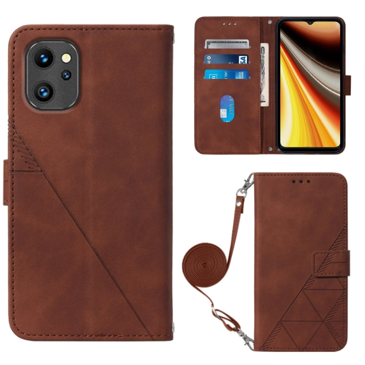 Custodia per cellulare in pelle con flip in rilievo 3D a tracolla, For UMIDIGI C1, For UMIDIGI F3 4G / F3 5G / F3 SE / F3S, For UMIDIGI G1, For UMIDIGI Power 7 Max