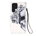 Custodia per telefono in pelle a vibrazione orizzontale con pittura 3D, For Samsung Galaxy S23 Ultra 5G