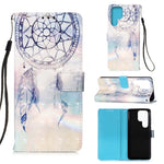 Custodia per telefono in pelle a vibrazione orizzontale con pittura 3D, For Samsung Galaxy S23 Ultra 5G
