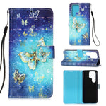 Custodia per telefono in pelle a vibrazione orizzontale con pittura 3D, For Samsung Galaxy S23 Ultra 5G