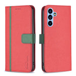 BF13 Custodia per telefono in pelle con trama incrociata abbinata al colore, For Samsung Galaxy A54 5G
