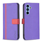 BF13 Custodia per telefono in pelle con trama incrociata abbinata al colore, For Samsung Galaxy A54 5G