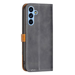 Custodia per telefono in pelle con doppio filo per cucire abbinato, For Samsung Galaxy A54 5G