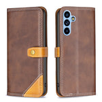 Custodia per telefono in pelle con doppio filo per cucire abbinato, For Samsung Galaxy A54 5G
