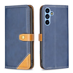 Custodia per telefono in pelle con doppio filo per cucire abbinato, For Samsung Galaxy A54 5G