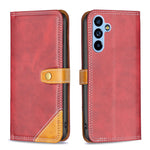 Custodia per telefono in pelle con doppio filo per cucire abbinato, For Samsung Galaxy A54 5G