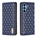 Custodia per telefono a conchiglia in pelle magnetica Diamond Lattice, For Samsung Galaxy A54 5G
