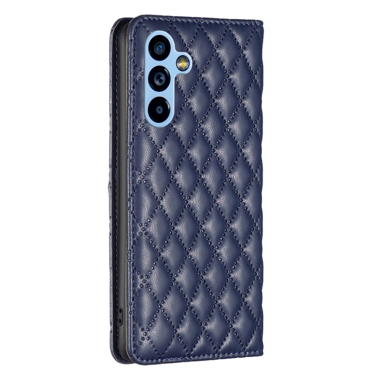 Custodia per telefono a conchiglia in pelle magnetica Diamond Lattice, For Samsung Galaxy A54 5G