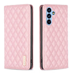 Custodia per telefono a conchiglia in pelle magnetica Diamond Lattice, For Samsung Galaxy A54 5G