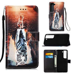 Custodia per telefono in pelle tinta unita con motivo a disegno colorato, For Samsung Galaxy A14 5G, For Samsung Galaxy S23 5G, For Samsung Galaxy S23+ 5G