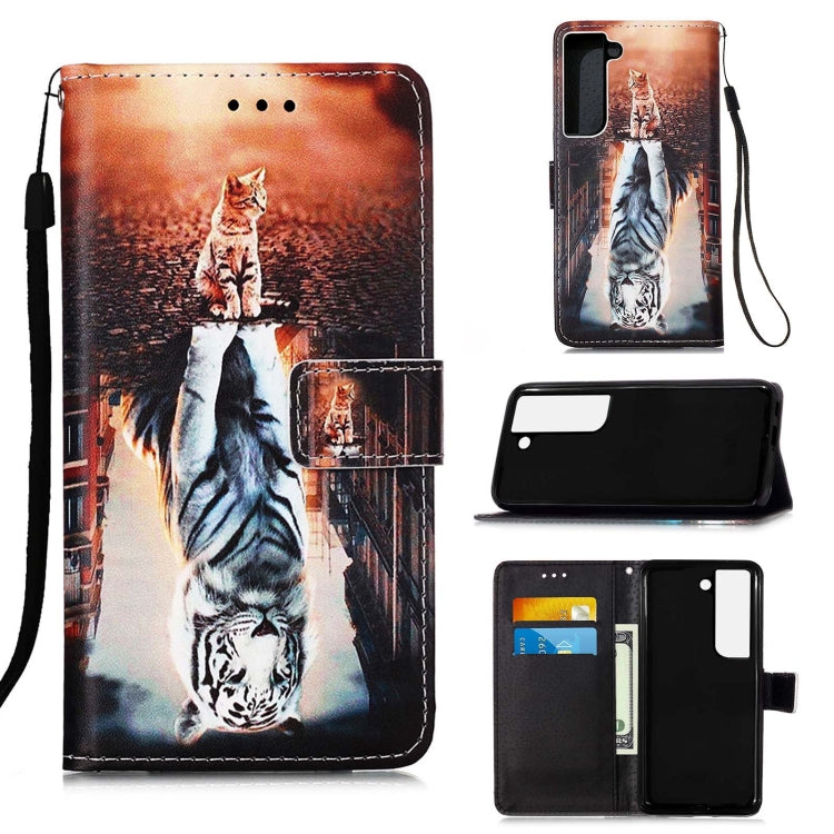 Custodia per telefono in pelle tinta unita con motivo a disegno colorato, For Samsung Galaxy A14 5G, For Samsung Galaxy S23 5G, For Samsung Galaxy S23+ 5G