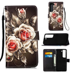 Custodia per telefono in pelle tinta unita con motivo a disegno colorato, For Samsung Galaxy A14 5G, For Samsung Galaxy S23 5G, For Samsung Galaxy S23+ 5G