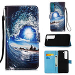 Custodia per telefono in pelle tinta unita con motivo a disegno colorato, For Samsung Galaxy A14 5G, For Samsung Galaxy S23 5G, For Samsung Galaxy S23+ 5G