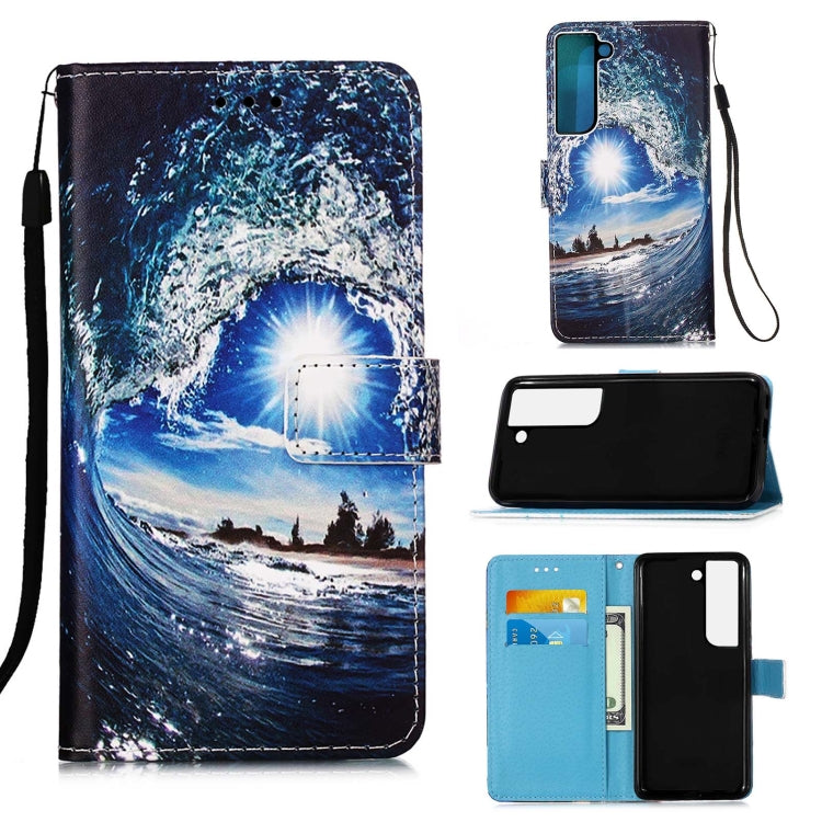 Custodia per telefono in pelle tinta unita con motivo a disegno colorato, For Samsung Galaxy A14 5G, For Samsung Galaxy S23 5G, For Samsung Galaxy S23+ 5G