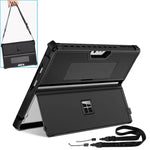 Custodia per tablet vuota a strisce con coperchio del supporto e tracolla, For Microsoft Surface Pro 8, For Microsoft Surface Pro 9