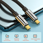Cavo dati completo da 100 W da tipo C a tipo C Thunderbolt 4, 0.3m, 0.5m, 0.8m, 1m