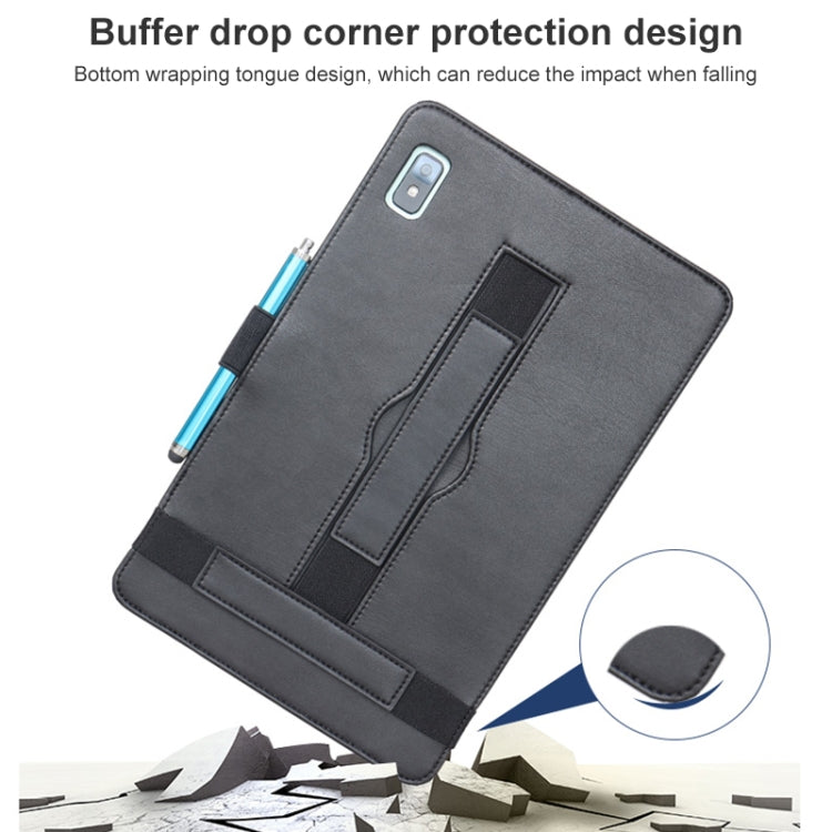 Custodia in pelle flip orizzontale staccabile con supporto e benda, For TCL 10 TabMax 4G