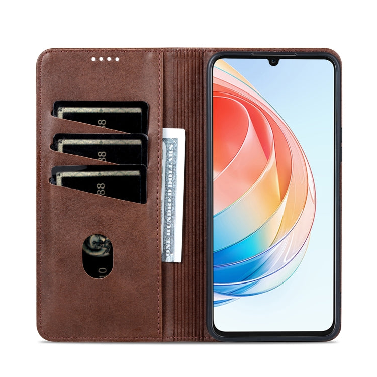 AZNS Custodia per telefono in pelle a conchiglia con struttura in vitello magnetico, For Honor Play 40 Plus, For Huawei Mate 50 / Mate 50E, For Huawei Mate 50 Pro, For Samsung Galaxy A14 5G