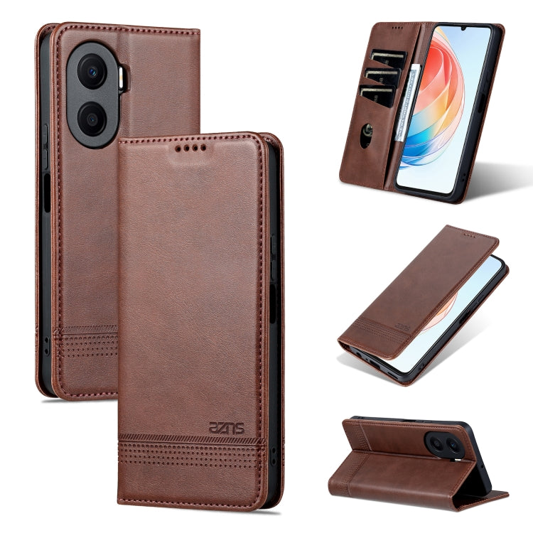 AZNS Custodia per telefono in pelle a conchiglia con struttura in vitello magnetico, For Honor Play 40 Plus, For Huawei Mate 50 / Mate 50E, For Huawei Mate 50 Pro, For Samsung Galaxy A14 5G