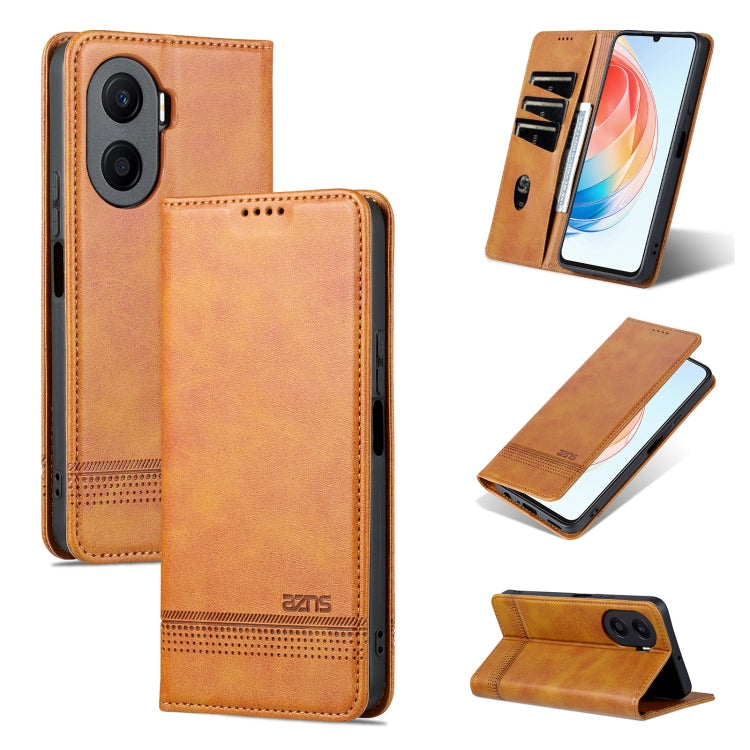 AZNS Custodia per telefono in pelle a conchiglia con struttura in vitello magnetico, For Honor Play 40 Plus, For Huawei Mate 50 / Mate 50E, For Huawei Mate 50 Pro, For Samsung Galaxy A14 5G