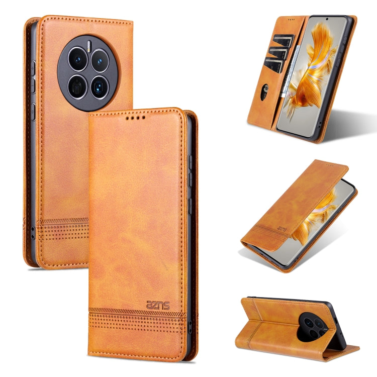 AZNS Custodia per telefono in pelle a conchiglia con struttura in vitello magnetico, For Honor Play 40 Plus, For Huawei Mate 50 / Mate 50E, For Huawei Mate 50 Pro, For Samsung Galaxy A14 5G