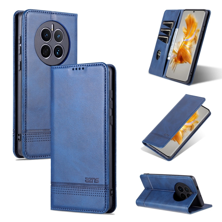 AZNS Custodia per telefono in pelle a conchiglia con struttura in vitello magnetico, For Honor Play 40 Plus, For Huawei Mate 50 / Mate 50E, For Huawei Mate 50 Pro, For Samsung Galaxy A14 5G