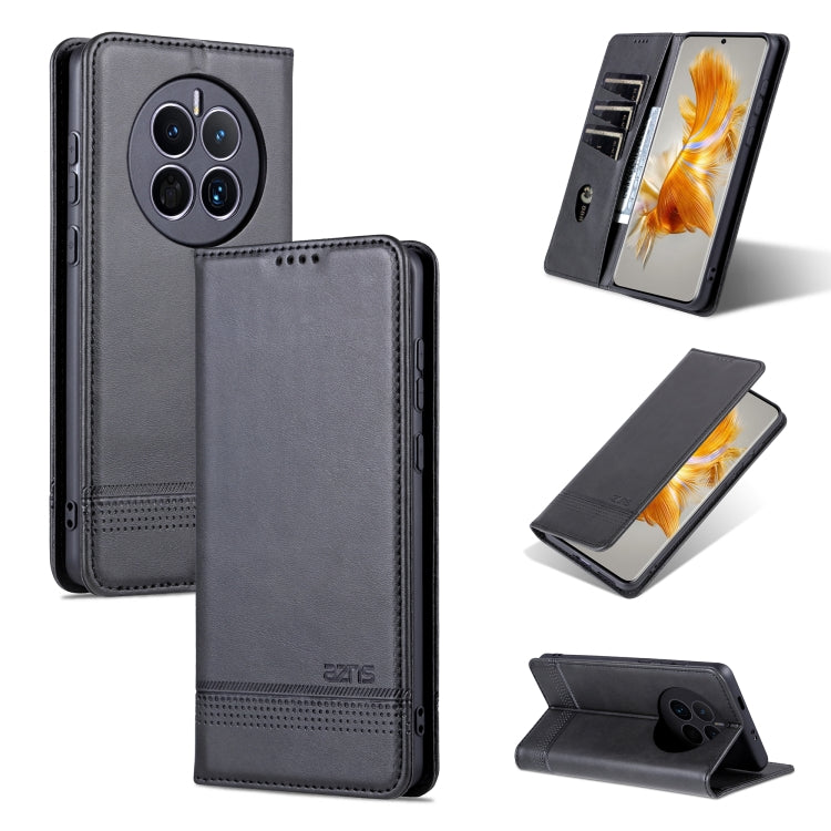 AZNS Custodia per telefono in pelle a conchiglia con struttura in vitello magnetico, For Honor Play 40 Plus, For Huawei Mate 50 / Mate 50E, For Huawei Mate 50 Pro, For Samsung Galaxy A14 5G