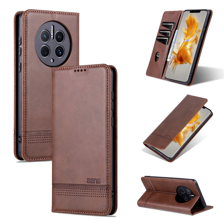 AZNS Custodia per telefono in pelle a conchiglia con struttura in vitello magnetico, For Honor Play 40 Plus, For Huawei Mate 50 / Mate 50E, For Huawei Mate 50 Pro, For Samsung Galaxy A14 5G