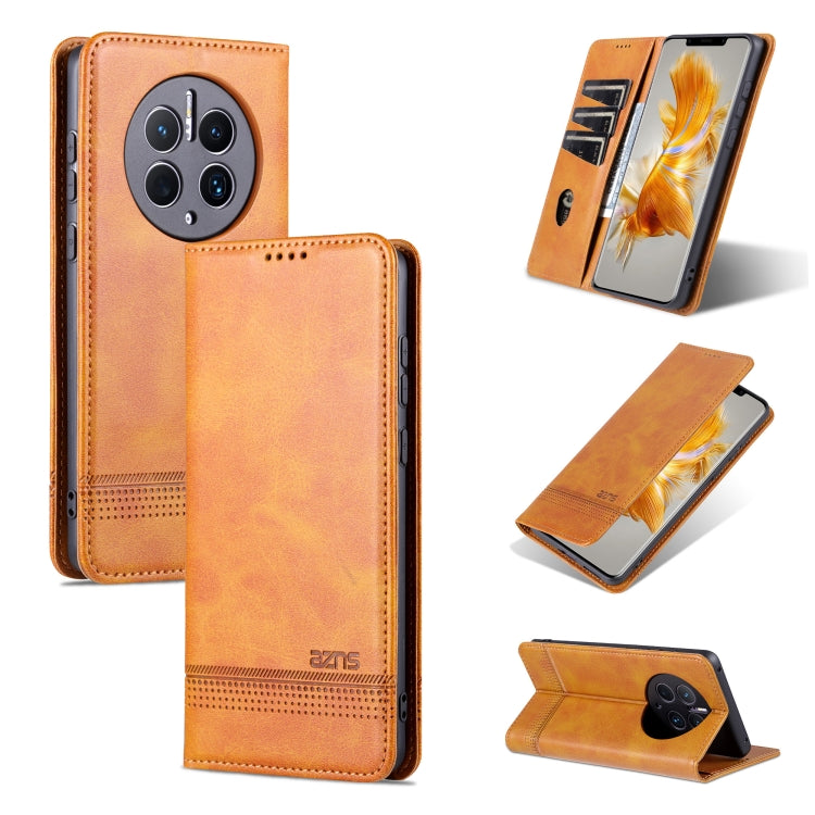 AZNS Custodia per telefono in pelle a conchiglia con struttura in vitello magnetico, For Honor Play 40 Plus, For Huawei Mate 50 / Mate 50E, For Huawei Mate 50 Pro, For Samsung Galaxy A14 5G