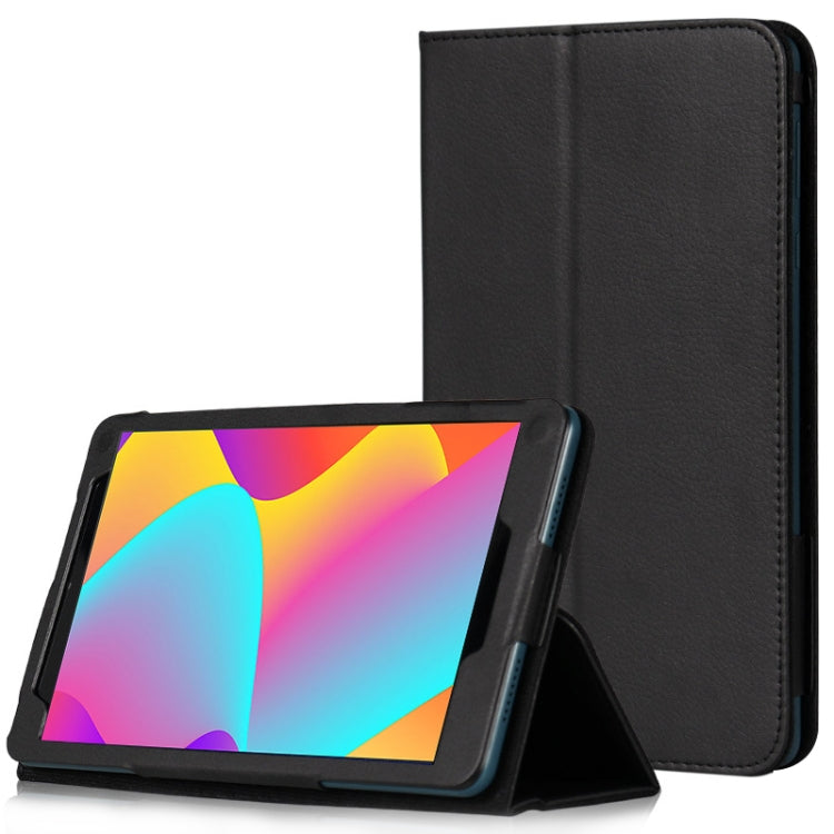 Custodia in pelle per tablet Litchi Texture con supporto, For TCL Tab 8