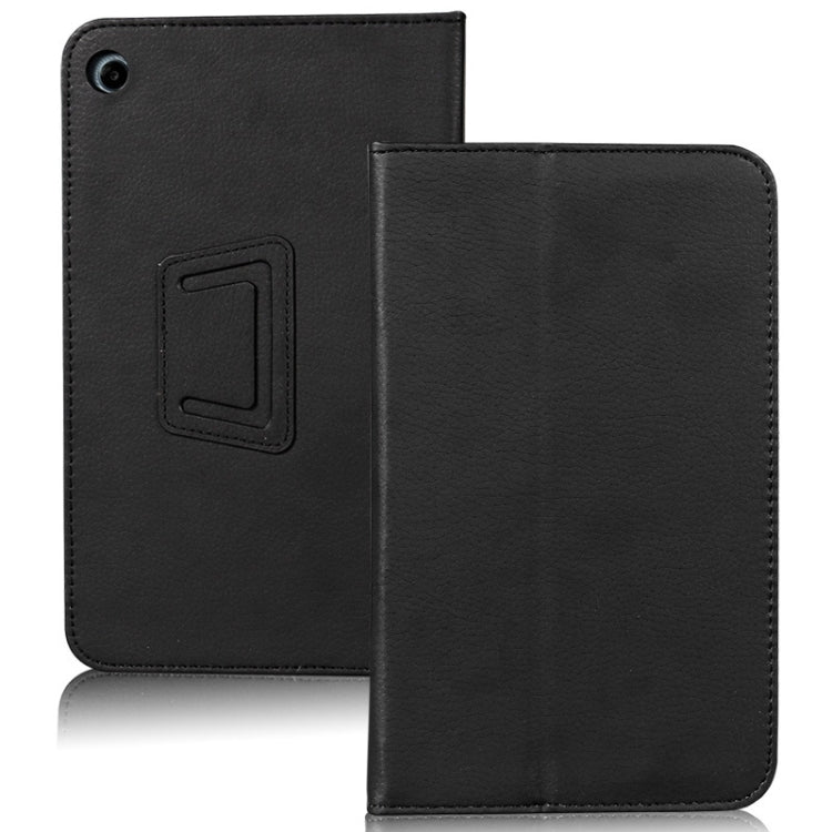 Custodia in pelle per tablet Litchi Texture con supporto, For TCL Tab 8