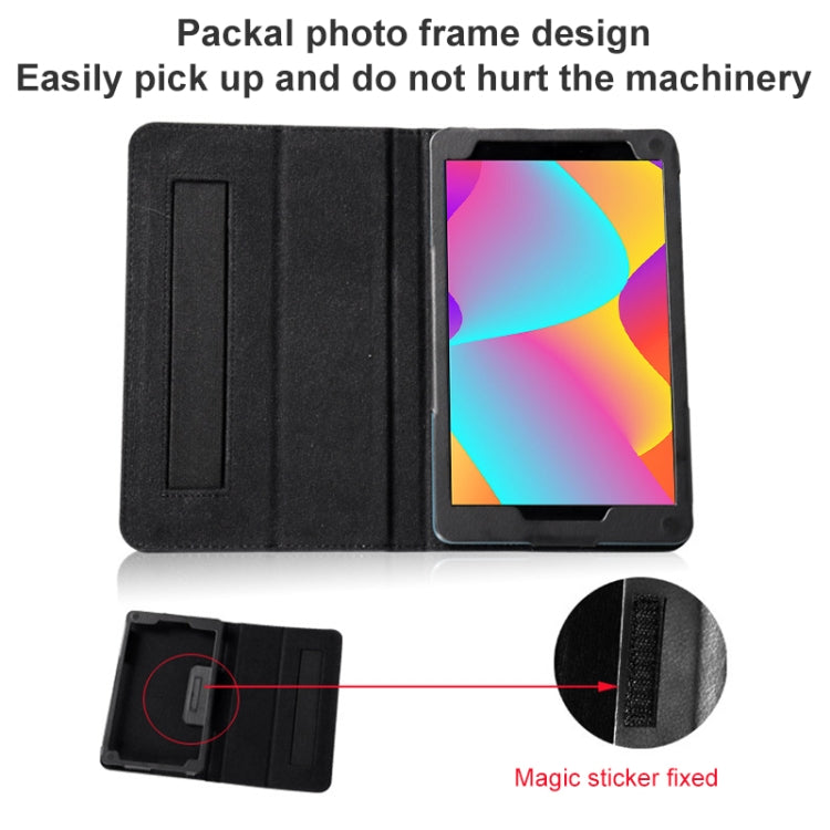 Custodia in pelle per tablet Litchi Texture con supporto, For TCL Tab 8