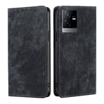 Custodia per telefono in pelle magnetica con spazzola antifurto RFID, For vivo iQOO Neo7, For Realme 9i 5G Global/10 5G, For vivo T2x 5G/Y73t/iQOO Z6x, For Huawei nova Y61
