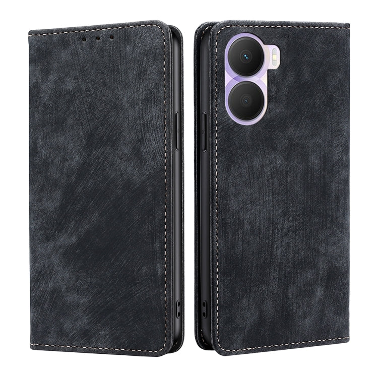 Custodia per telefono in pelle magnetica con spazzola antifurto RFID, For Honor Play 40 Plus, For Nokia C31, For Nokia X30 5G