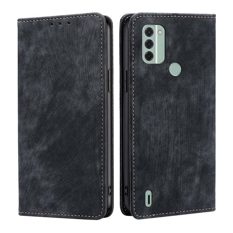 Custodia per telefono in pelle magnetica con spazzola antifurto RFID, For Honor Play 40 Plus, For Nokia C31, For Nokia X30 5G