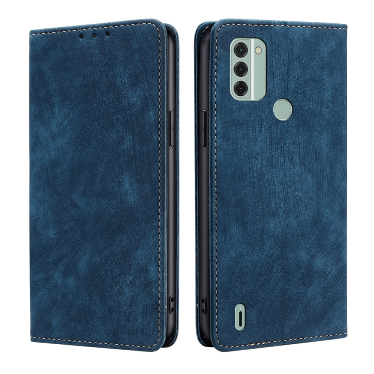 Custodia per telefono in pelle magnetica con spazzola antifurto RFID, For Honor Play 40 Plus, For Nokia C31, For Nokia X30 5G