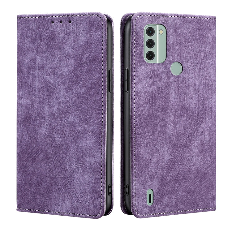 Custodia per telefono in pelle magnetica con spazzola antifurto RFID, For Honor Play 40 Plus, For Nokia C31, For Nokia X30 5G