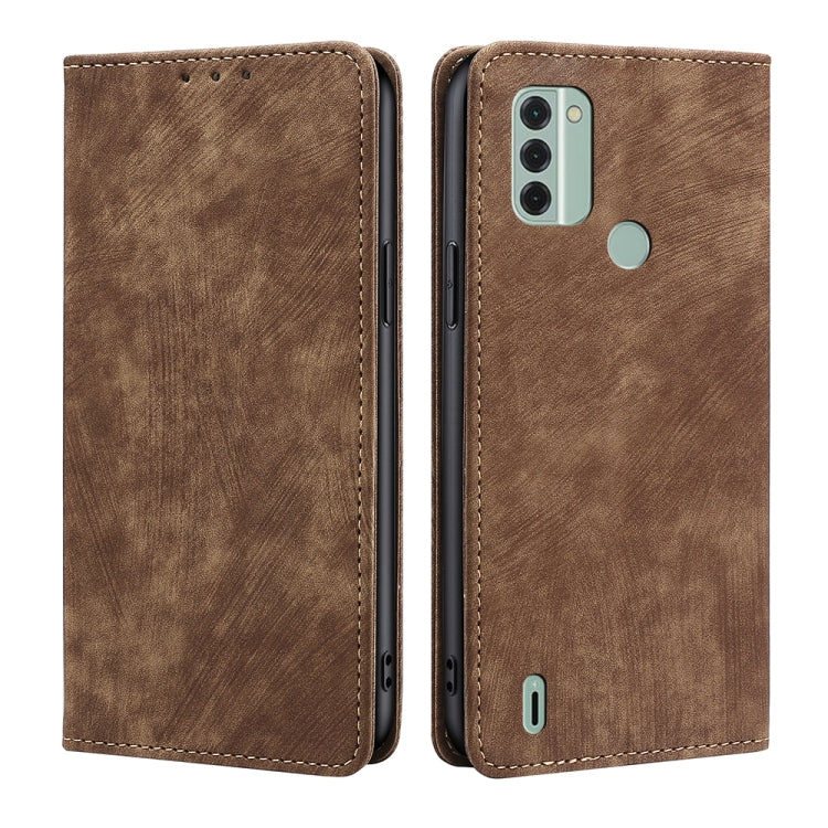 Custodia per telefono in pelle magnetica con spazzola antifurto RFID, For Honor Play 40 Plus, For Nokia C31, For Nokia X30 5G