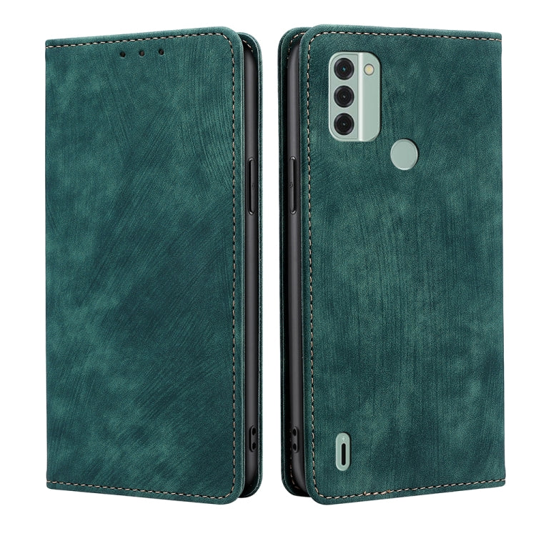 Custodia per telefono in pelle magnetica con spazzola antifurto RFID, For Honor Play 40 Plus, For Nokia C31, For Nokia X30 5G