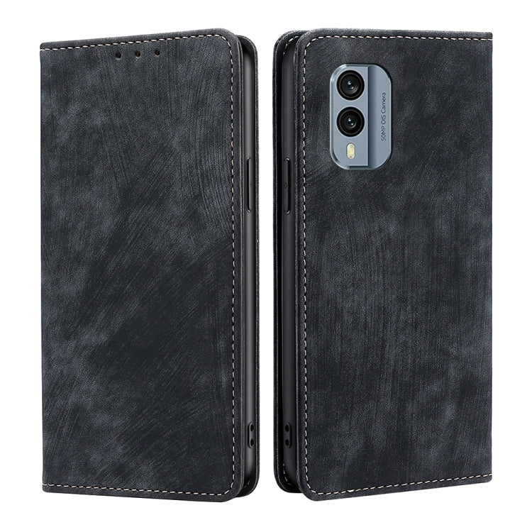 Custodia per telefono in pelle magnetica con spazzola antifurto RFID, For Honor Play 40 Plus, For Nokia C31, For Nokia X30 5G