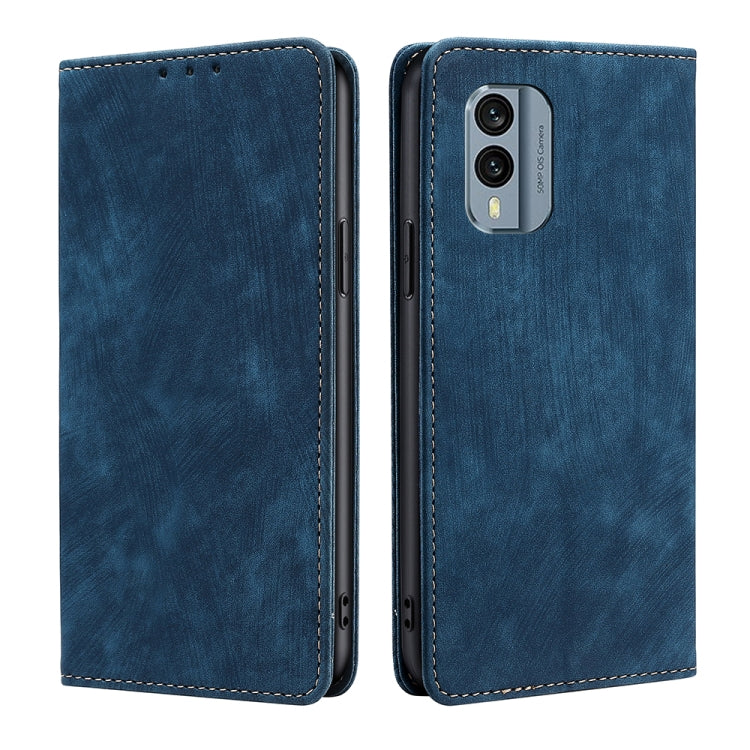 Custodia per telefono in pelle magnetica con spazzola antifurto RFID, For Honor Play 40 Plus, For Nokia C31, For Nokia X30 5G