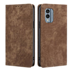 Custodia per telefono in pelle magnetica con spazzola antifurto RFID, For Honor Play 40 Plus, For Nokia C31, For Nokia X30 5G