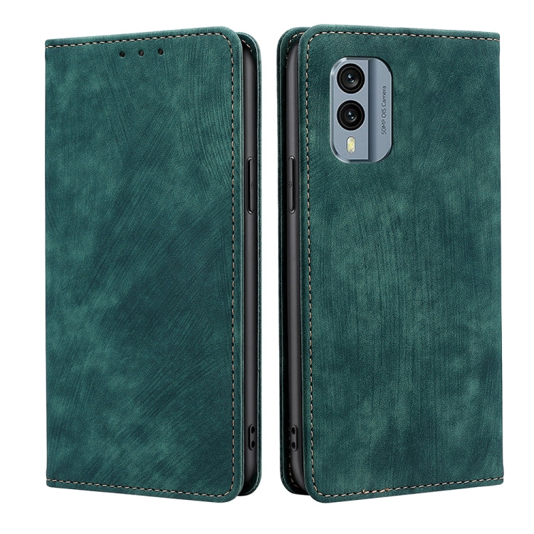 Custodia per telefono in pelle magnetica con spazzola antifurto RFID, For Honor Play 40 Plus, For Nokia C31, For Nokia X30 5G