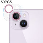 Pellicola per fotocamera posteriore in vetro temperato con glitter CD da 50 pezzi, For iPhone 14 / 14 Plus (50 PCS), For iPhone 14 Pro Max / 14 Pro (50 PCS)