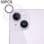 Pellicola per fotocamera posteriore in vetro temperato con glitter CD da 50 pezzi, For iPhone 14 / 14 Plus (50 PCS), For iPhone 14 Pro Max / 14 Pro (50 PCS)