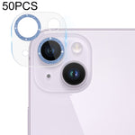 Pellicola per fotocamera posteriore in vetro temperato con glitter CD da 50 pezzi, For iPhone 14 / 14 Plus (50 PCS), For iPhone 14 Pro Max / 14 Pro (50 PCS)