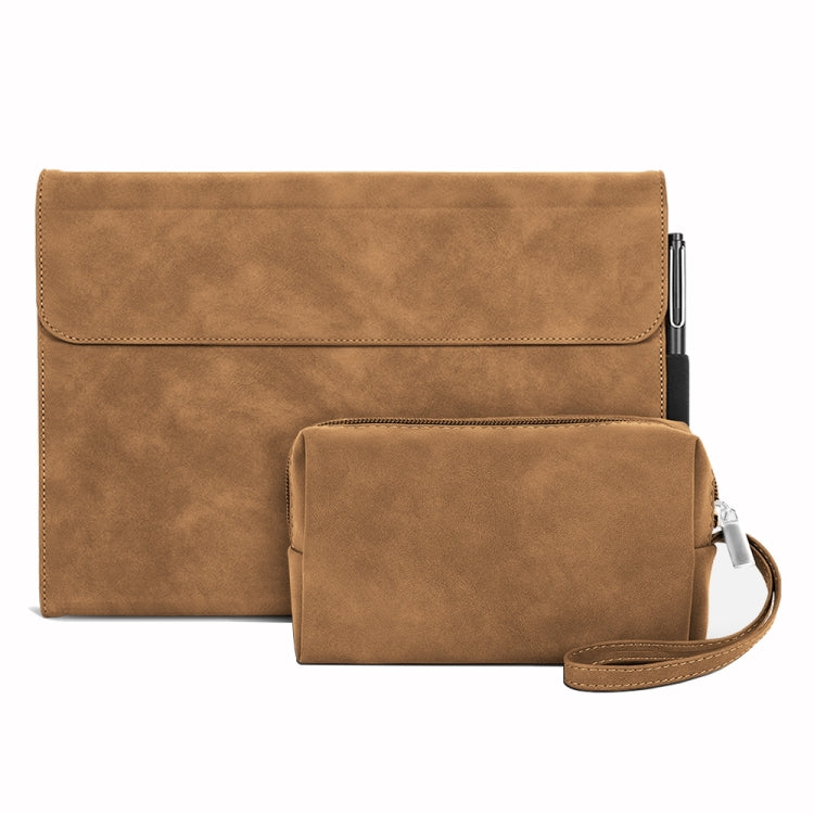 Custodia protettiva antiurto all-inclusive in pelle di pecora con alimentatore, For Microsoft Surface Pro 9 / Surface Pro 10